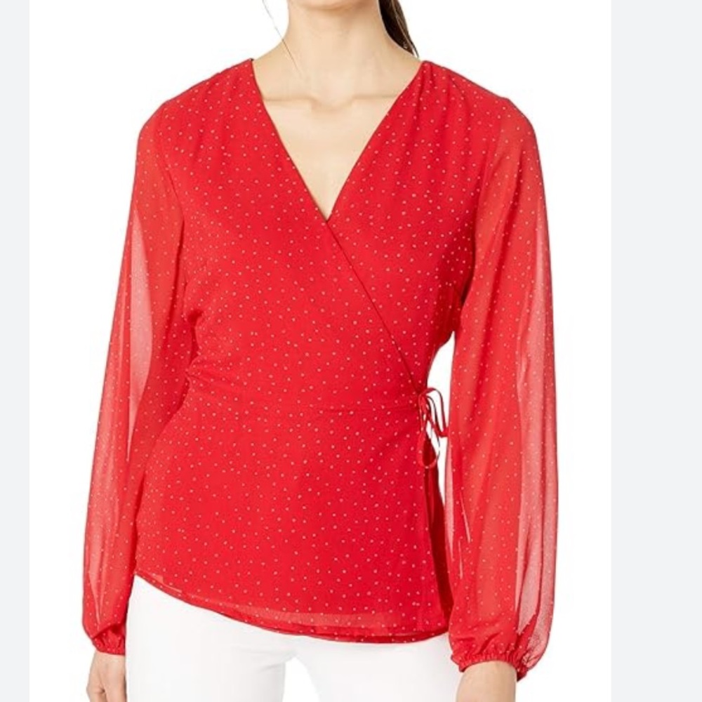 Kenzie BNWT wrap blouse $89 size large